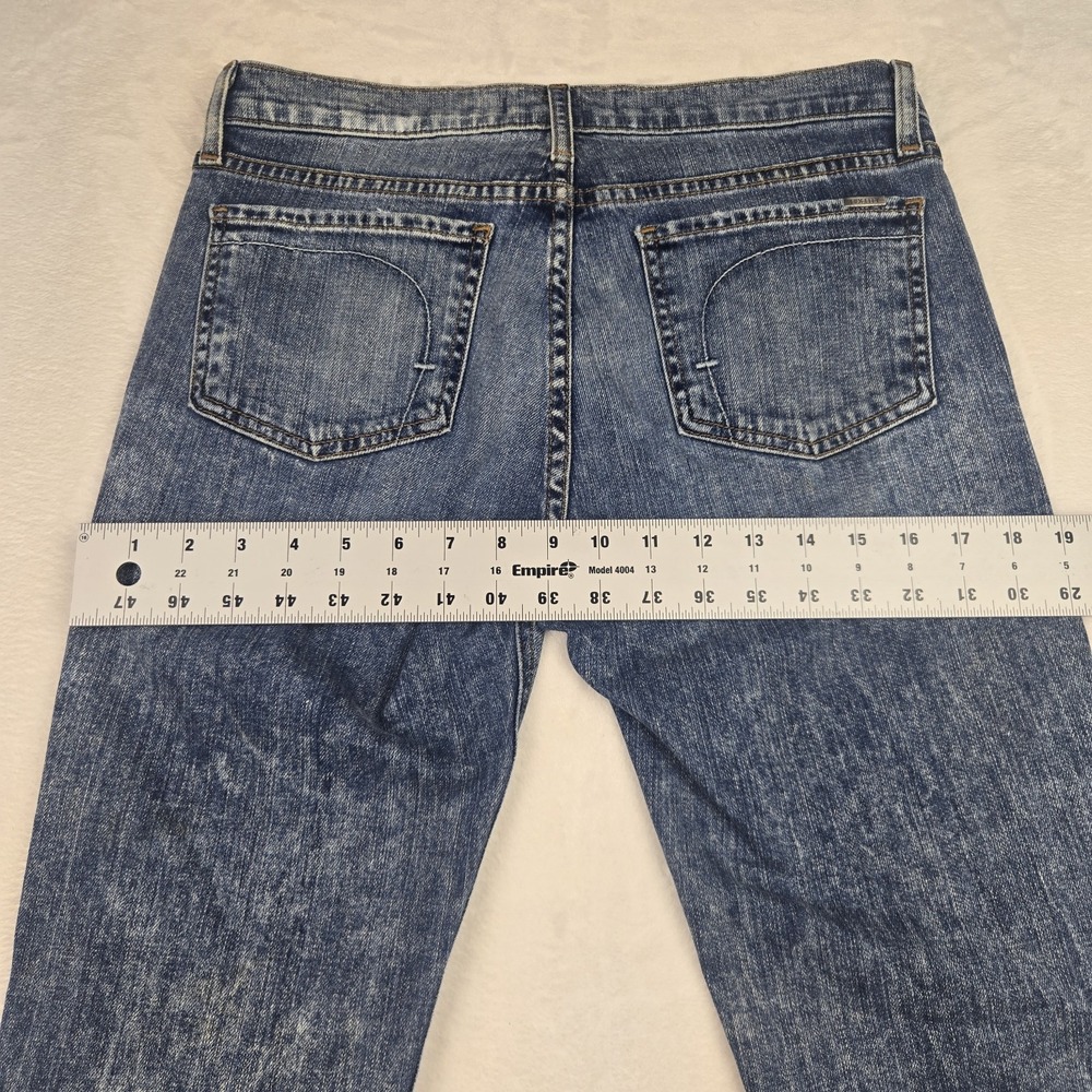 Fidelity Denim Jeans Womens 26 Axl Crop‎ Girlfriend Jean Painterly Distressed - Picture 10 of 11